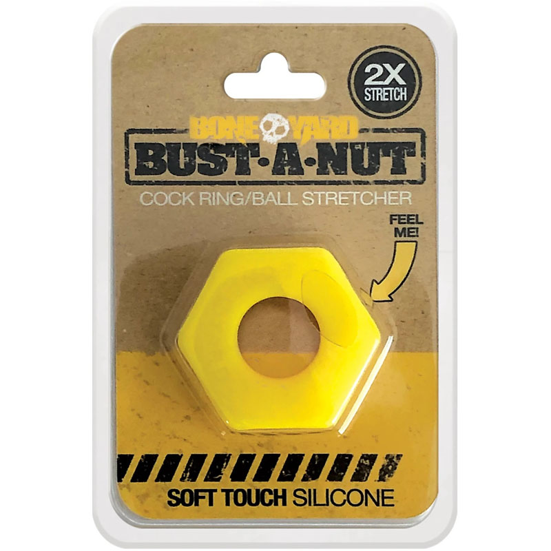 Boneyard Bust A Nut Cock Ring - Yellow